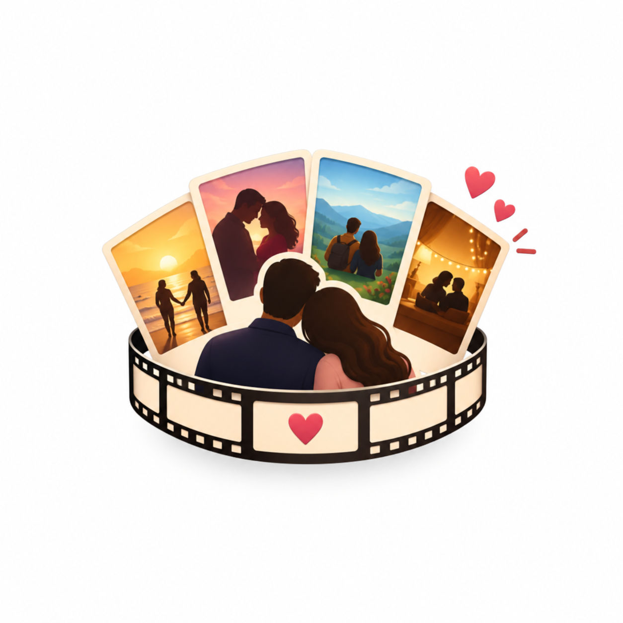 Our Love Story: A Cinematic Four-Chapter Couple's Anniversary Collage"