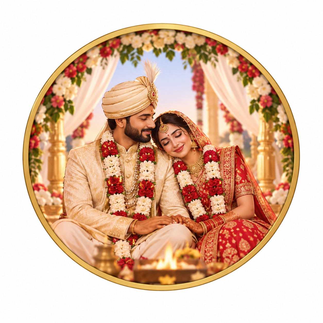 Sacred Union: Post-Ceremony Mandap Portrait