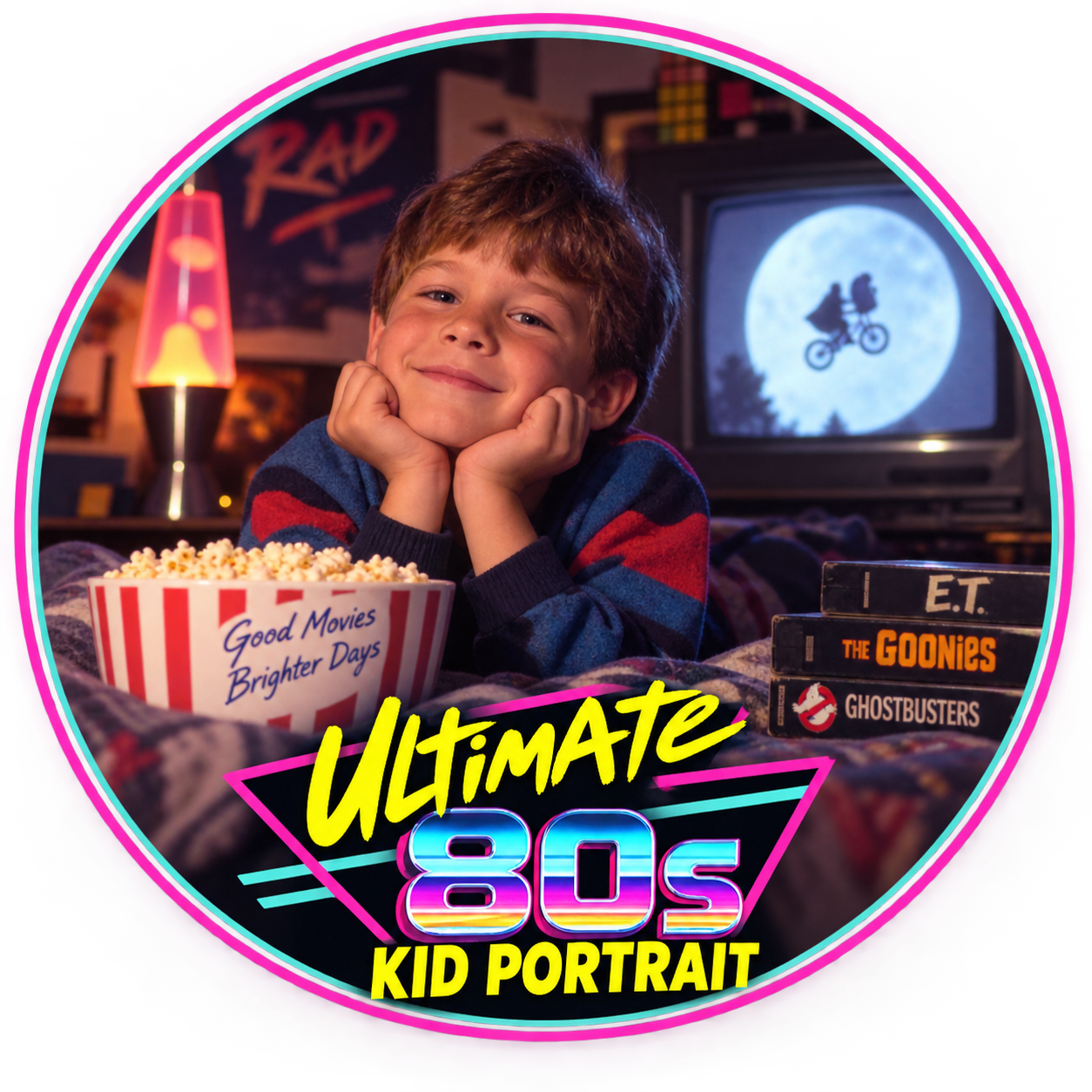 Retro ’80s Editorial Portrait — Bold, Playful & Timeless