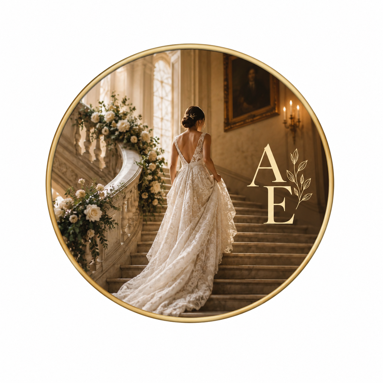 Ascending Elegance" — A Heritage Staircase Wedding Editorial