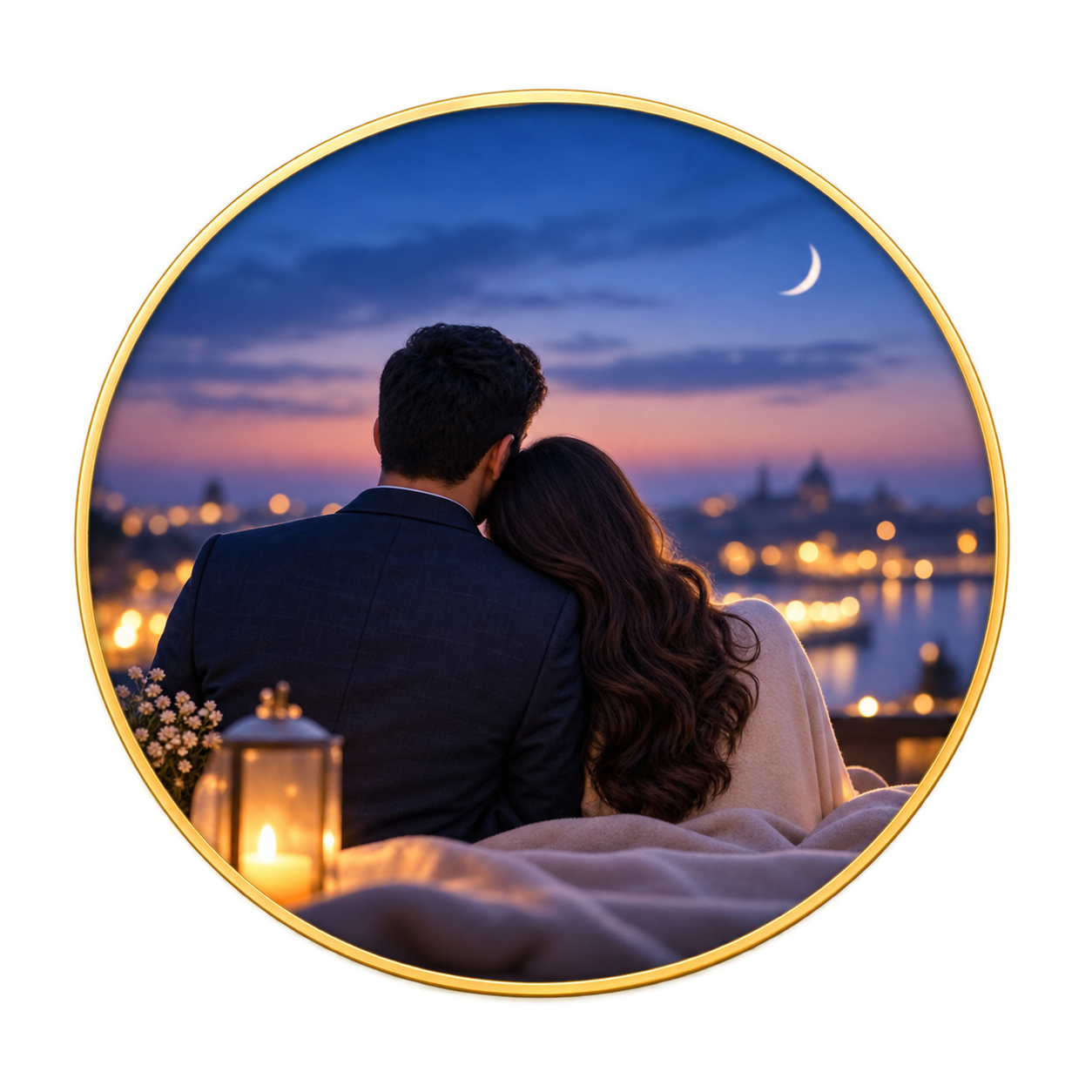 "Blue Hour Reverie" — A Photorealistic Storybook Portrait Prompt for Couples