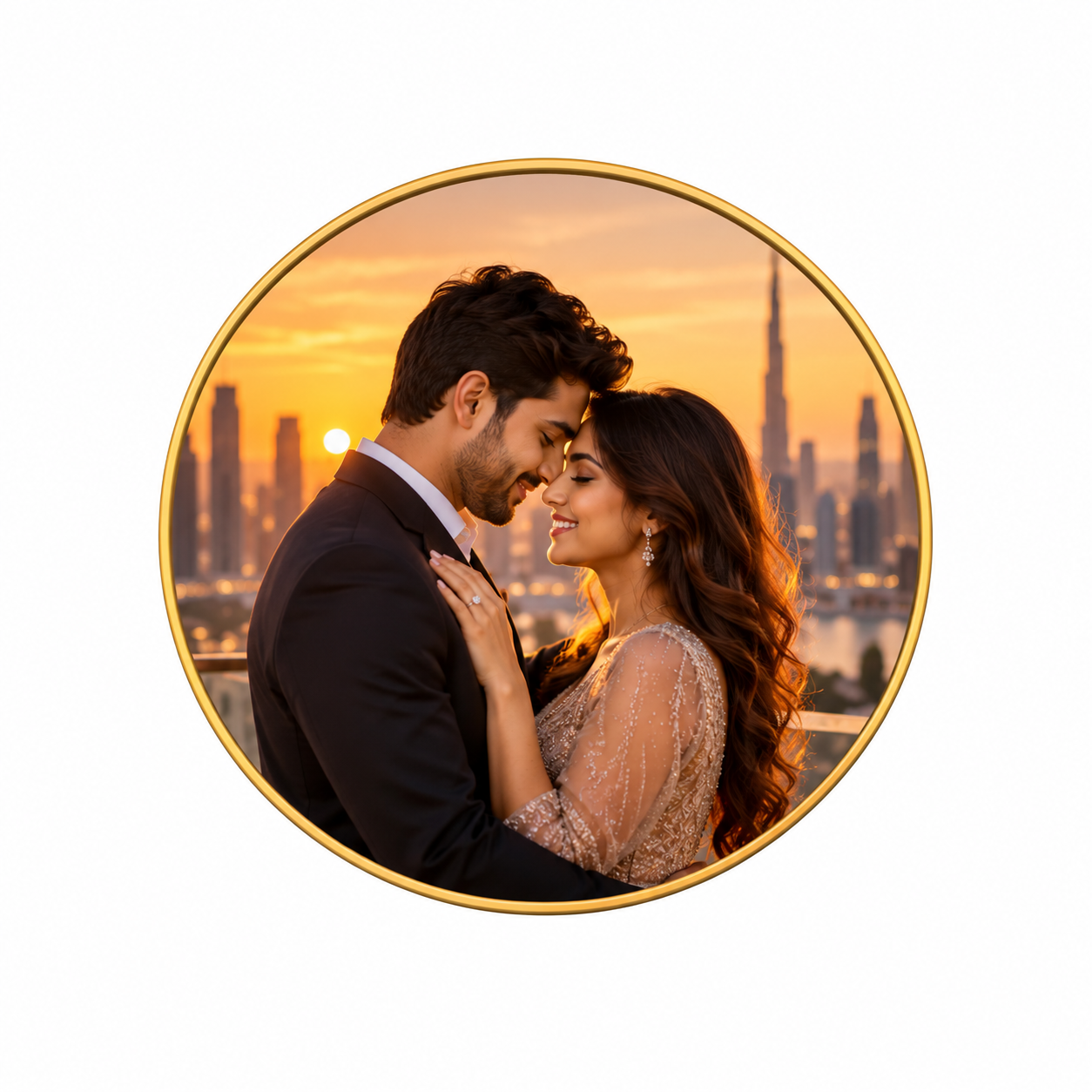 "Skyline Romance" — Photorealistic Golden Hour Engagement Portrait Generator