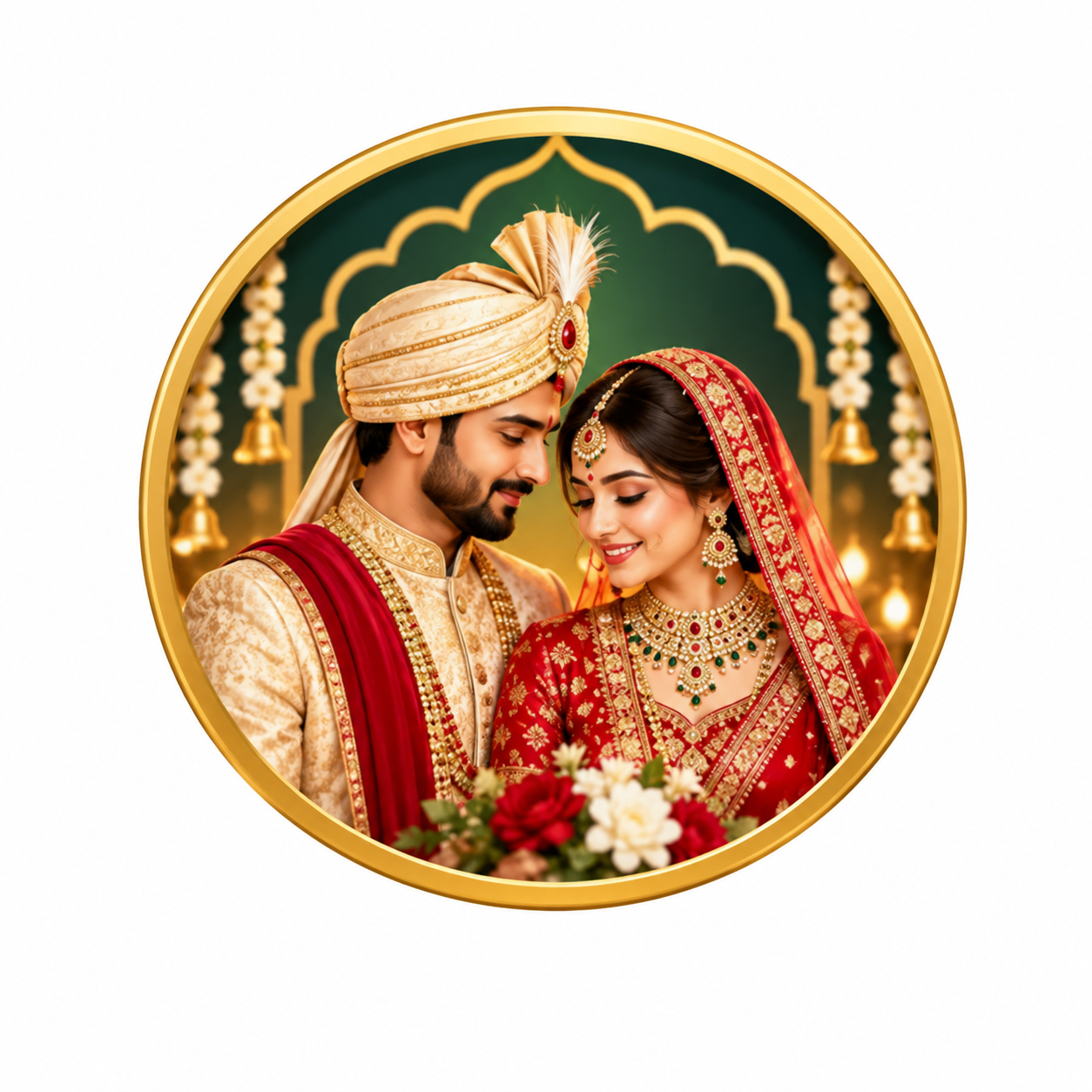 Regal Heritage: Traditional Indian Wedding Portrait Generator